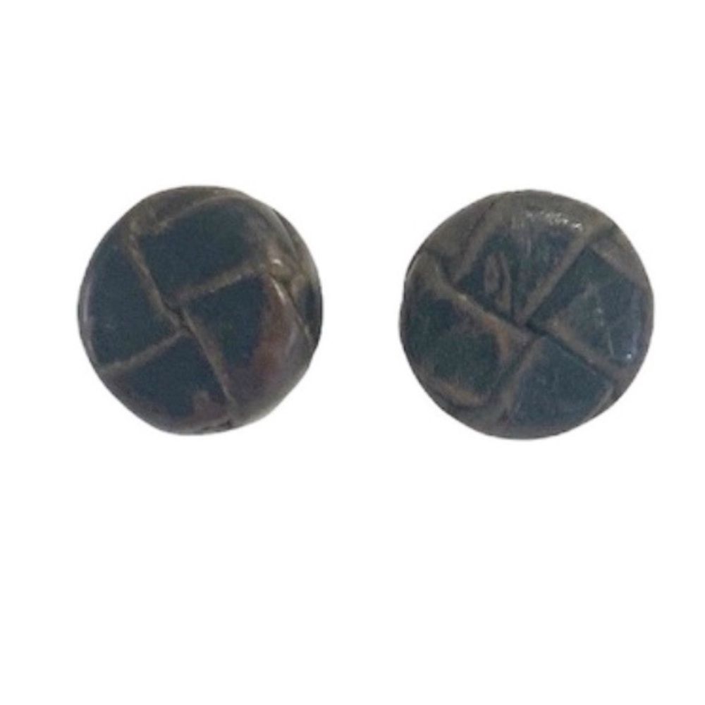 Vintage Brown Buttons Set of 2